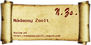 Nádassy Zsolt névjegykártya